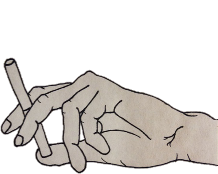 Hand Holding Cigarette Illustration PNG Image