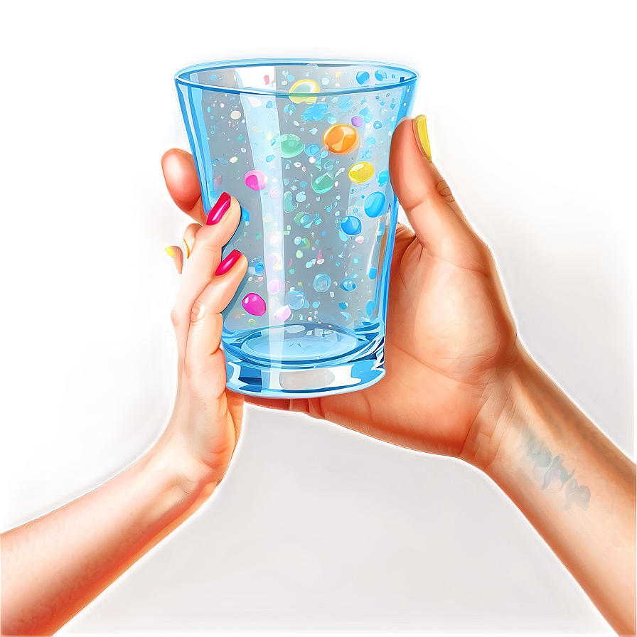 Hand Holding Glass Cup Png Pjf PNG Image