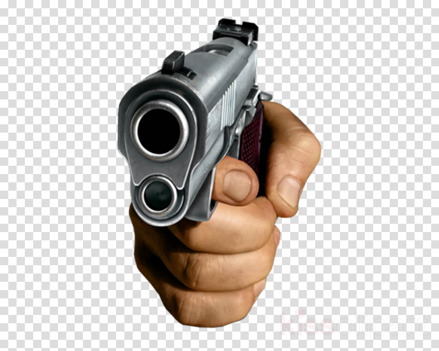 Hand Holding Gun Transparent Background PNG Image