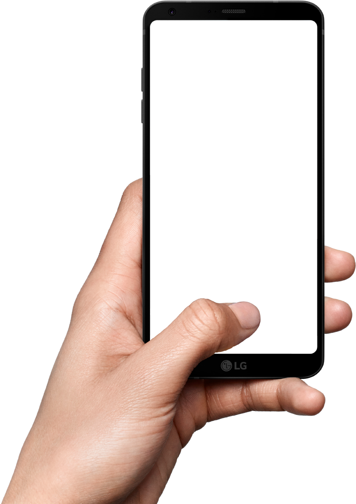 Hand Holding Smartphone Blank Screen PNG Image