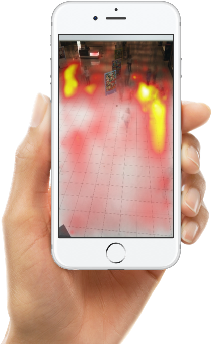 Hand Holding Smartphone Thermal Camera View PNG Image