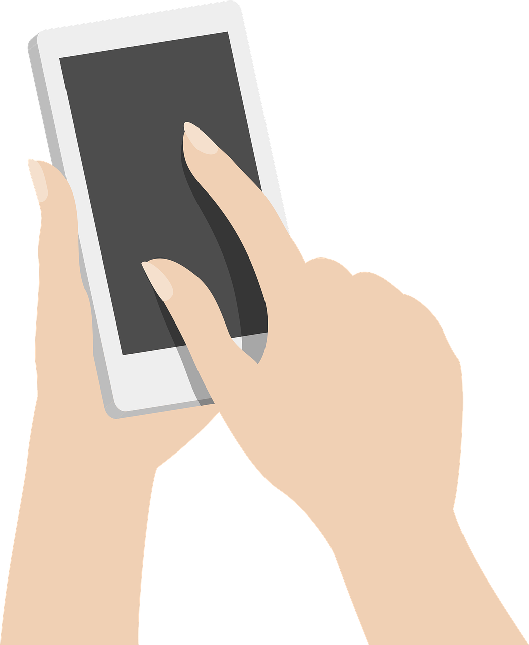 Hand Holding Smartphone Vector PNG Image