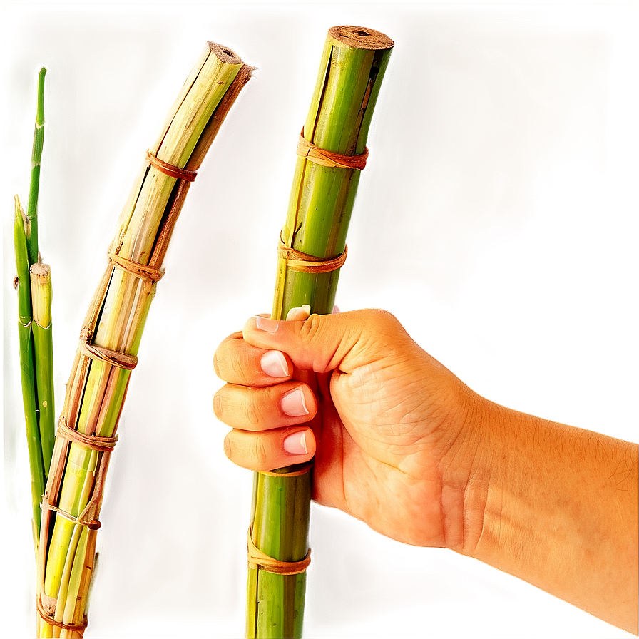 Hand Holding Sugarcane Stick Png Hxn PNG Image