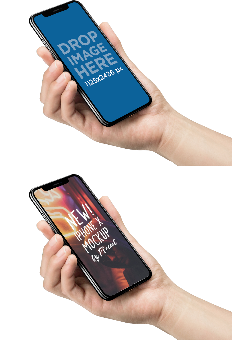 Hand Holdingi Phone Mockup PNG Image