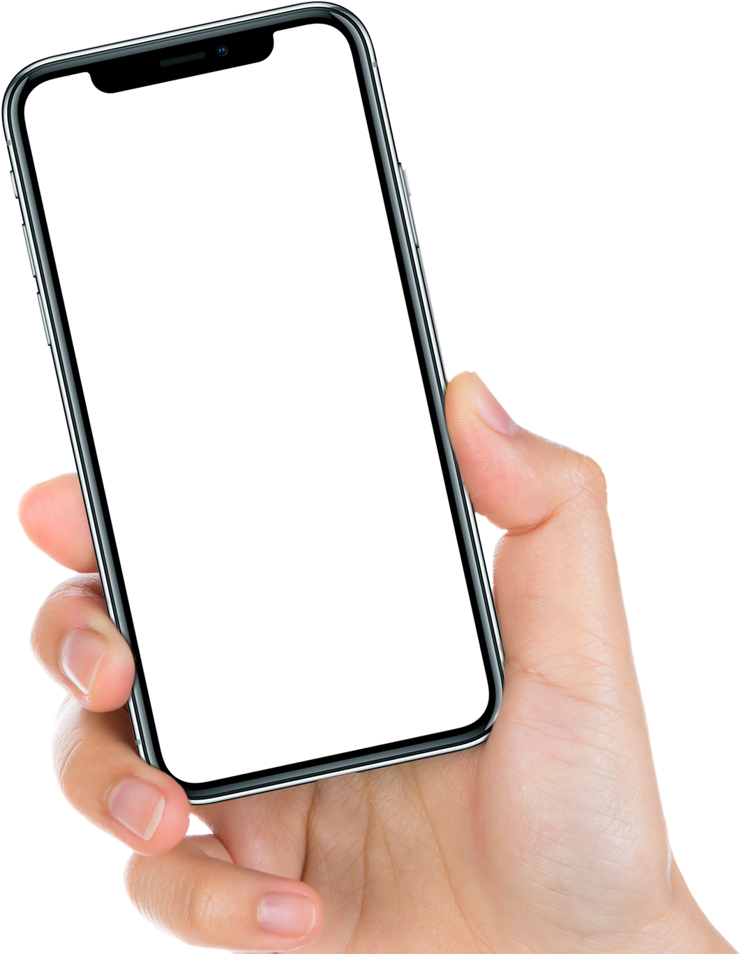 Hand Holdingi Phone Mockup Transparent Background PNG Image