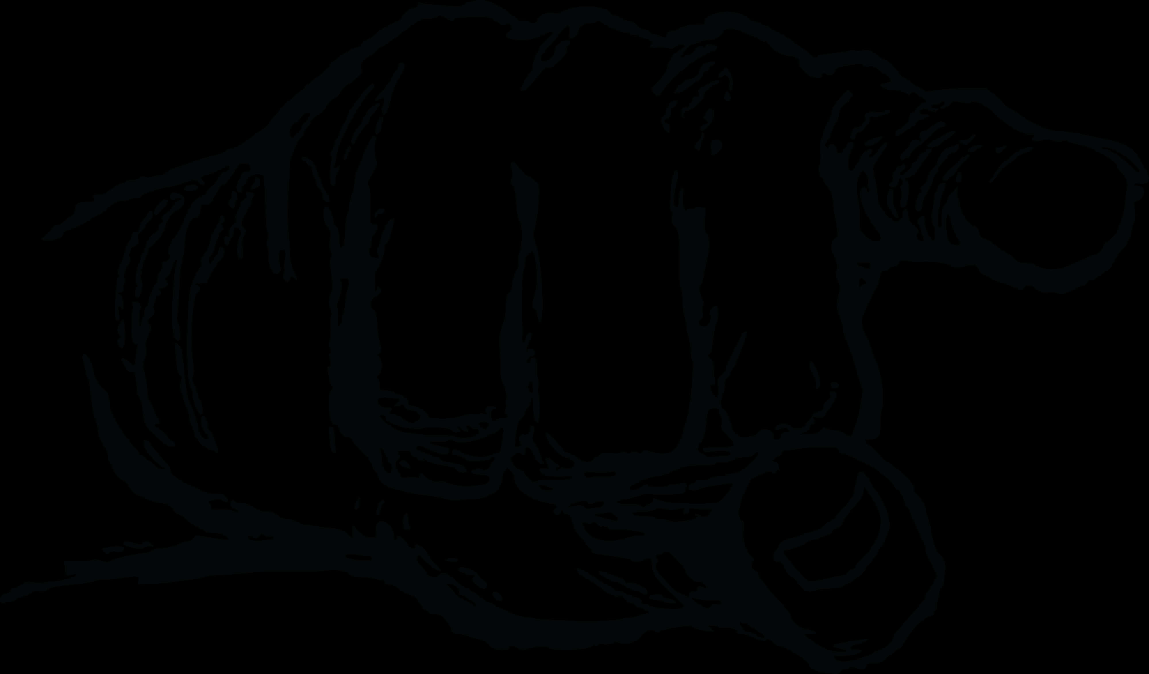 Hand Outline Artwork PNG Image