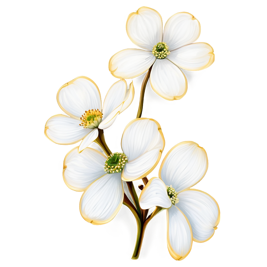 Hand Painted Dogwood Png Ftw PNG Image