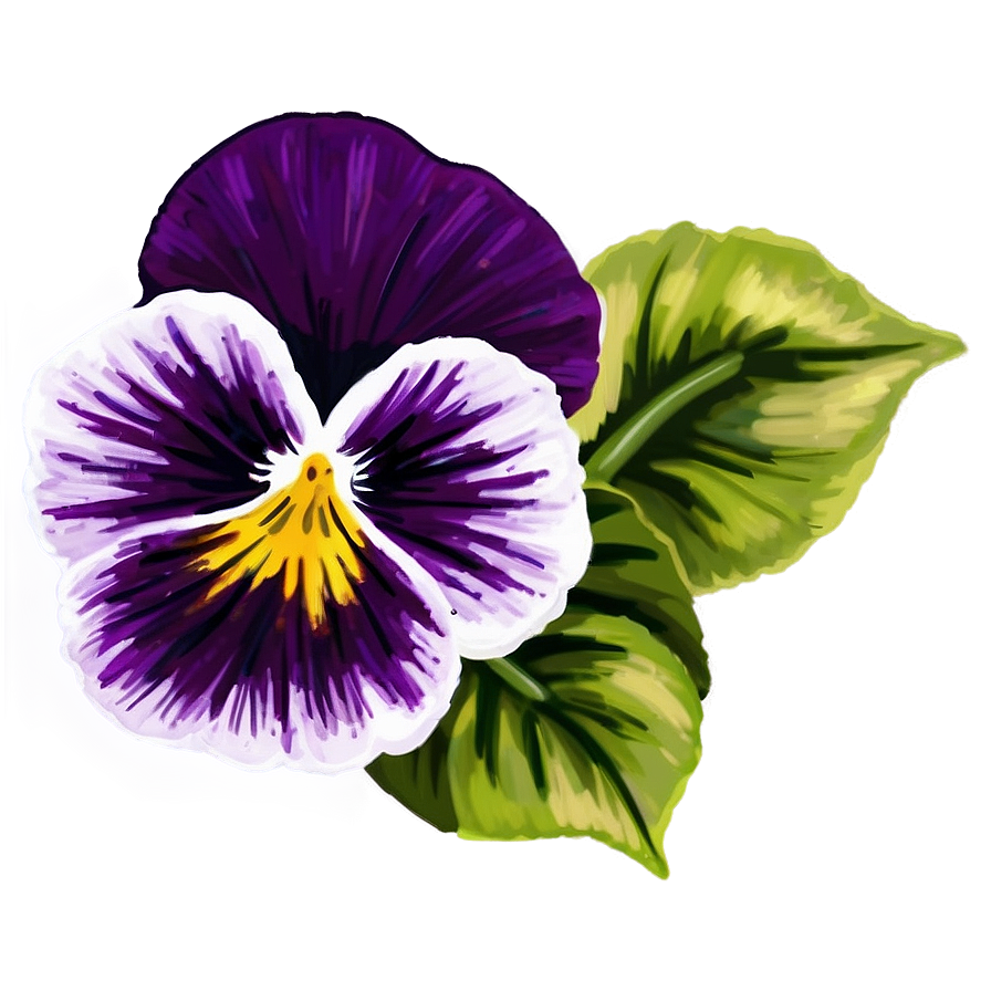 Hand Painted Pansy Png 18 PNG Image