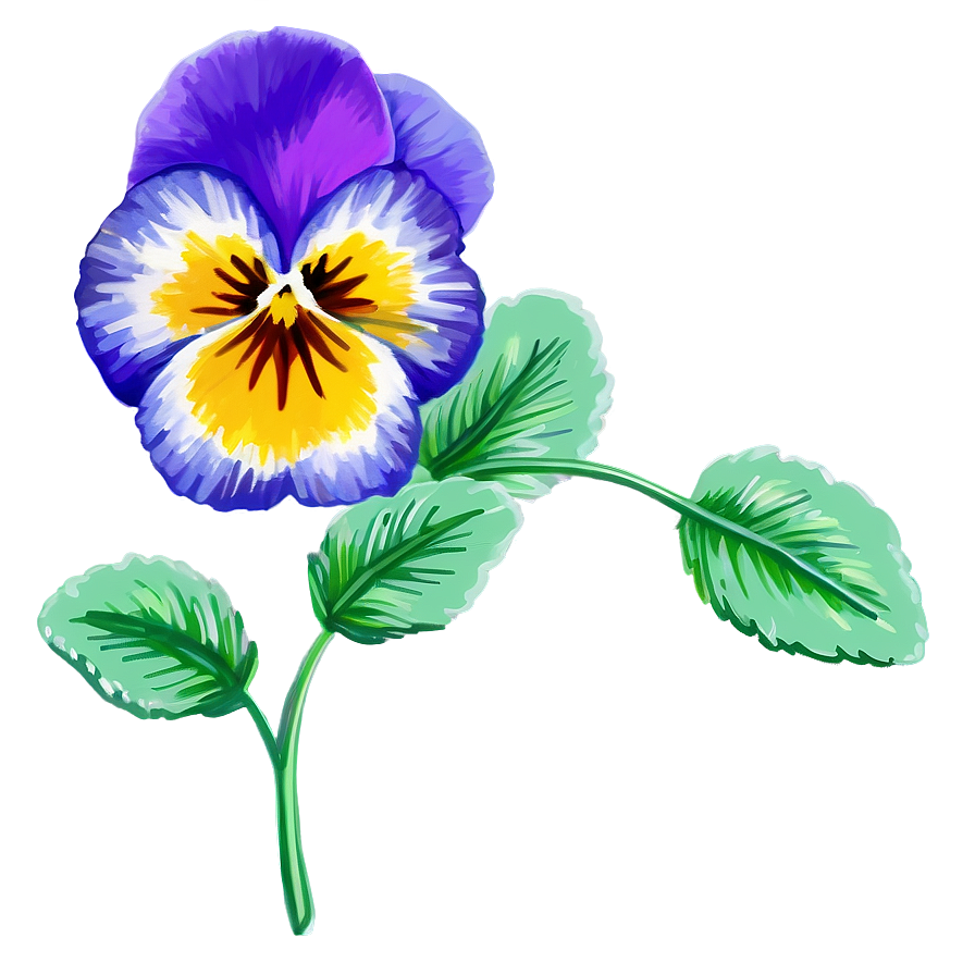 Hand Painted Pansy Png 73 PNG Image