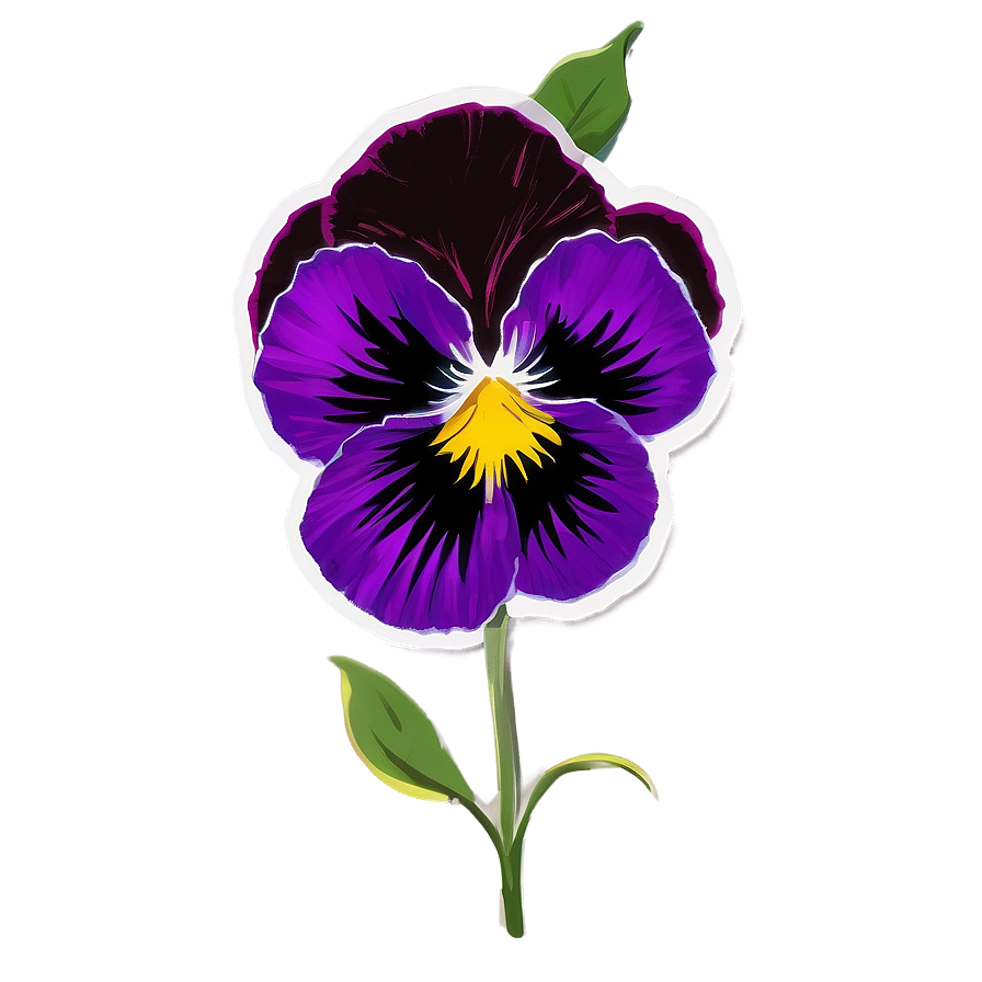 Hand Painted Pansy Png Kgs PNG Image