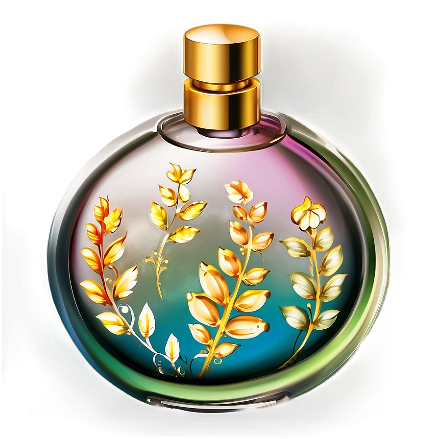 Hand-painted Perfume Bottle Png 3 PNG Image