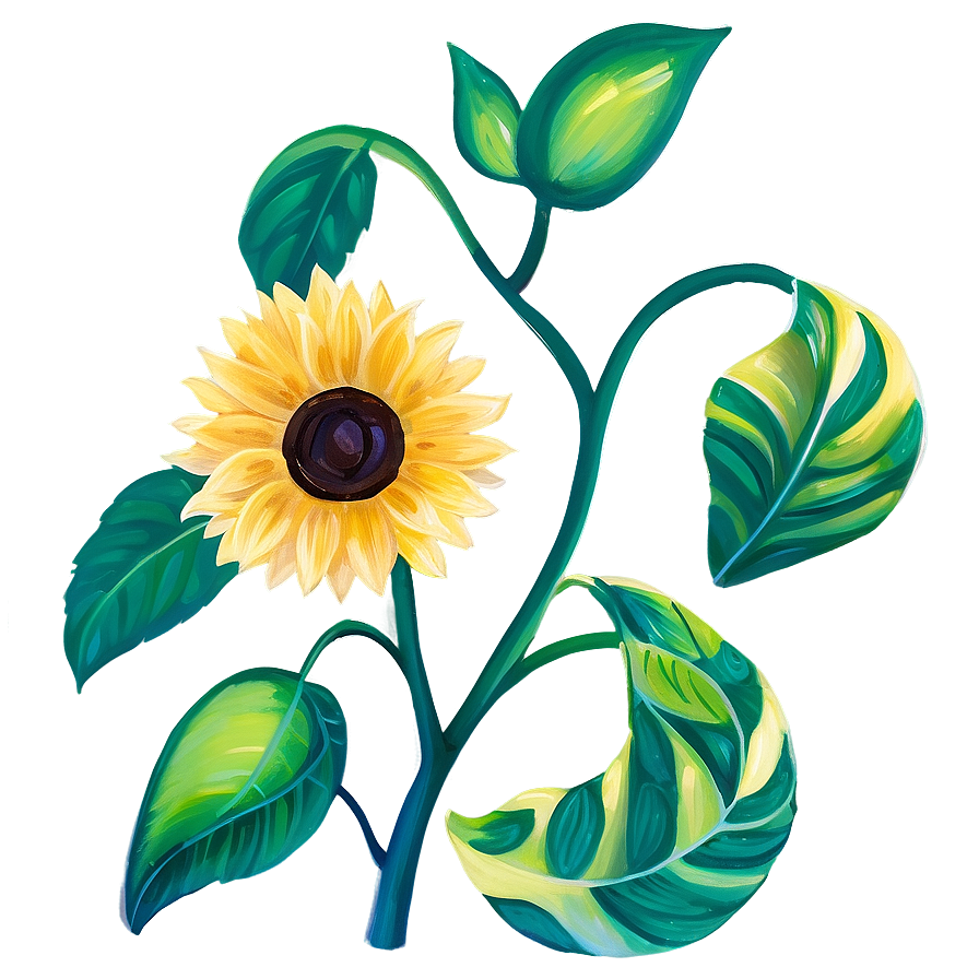 Hand Painted Sunflower Png 05032024 PNG Image