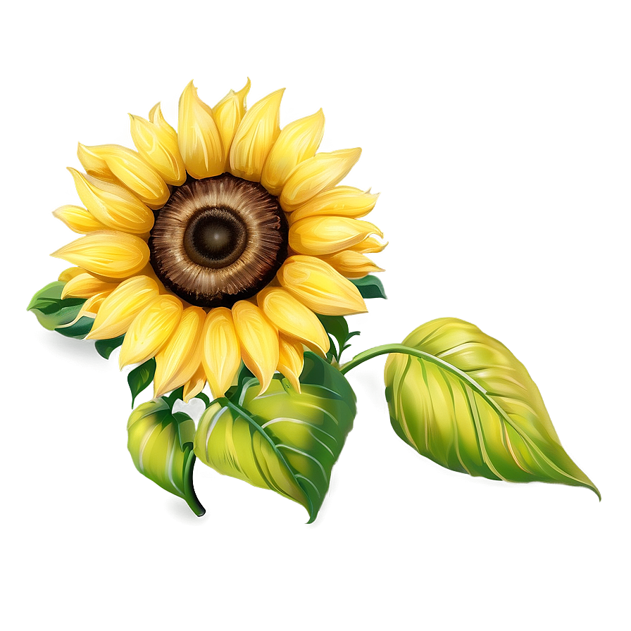 Hand Painted Sunflower Png 21 PNG Image