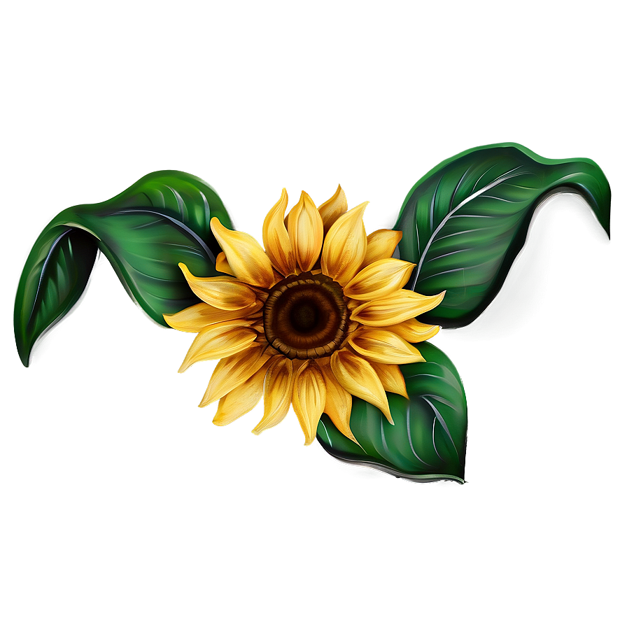 Hand Painted Sunflower Png Ylo PNG Image