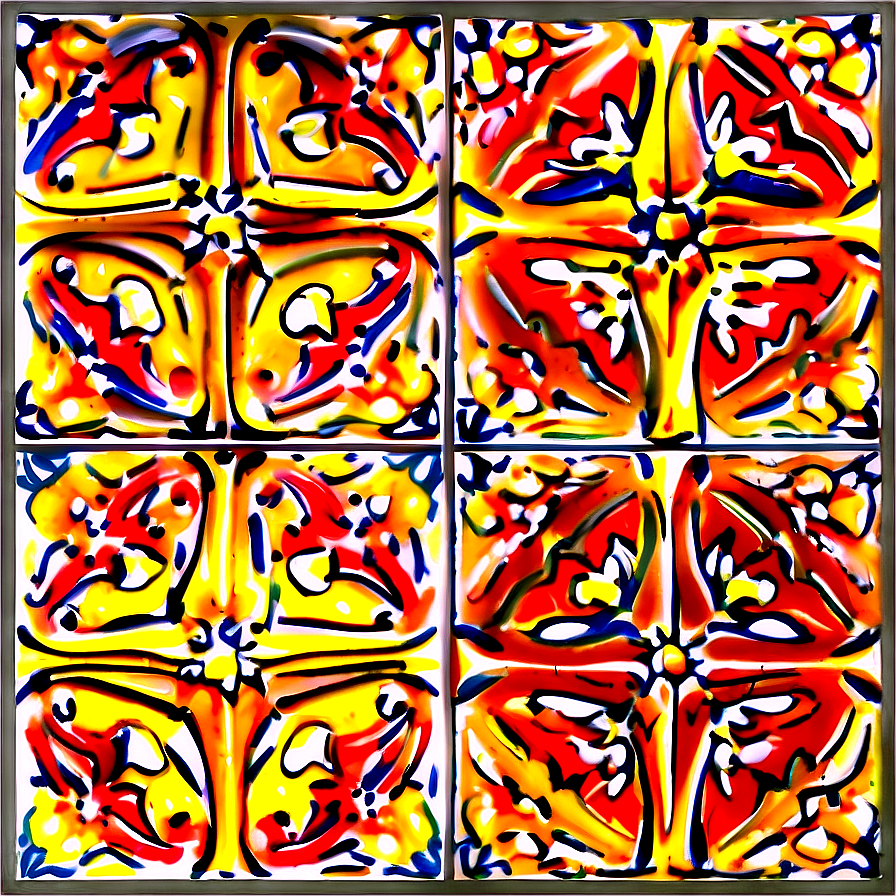 Hand Painted Tile Floor Png Xlc88 PNG Image