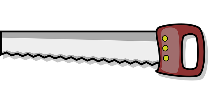 Hand Saw Silhouette PNG Image