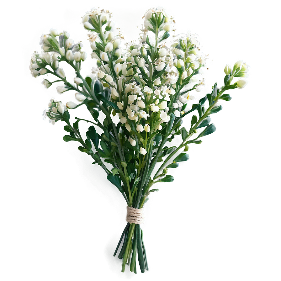 Hand-tied Baby's Breath Bunch Png 06212024 PNG Image