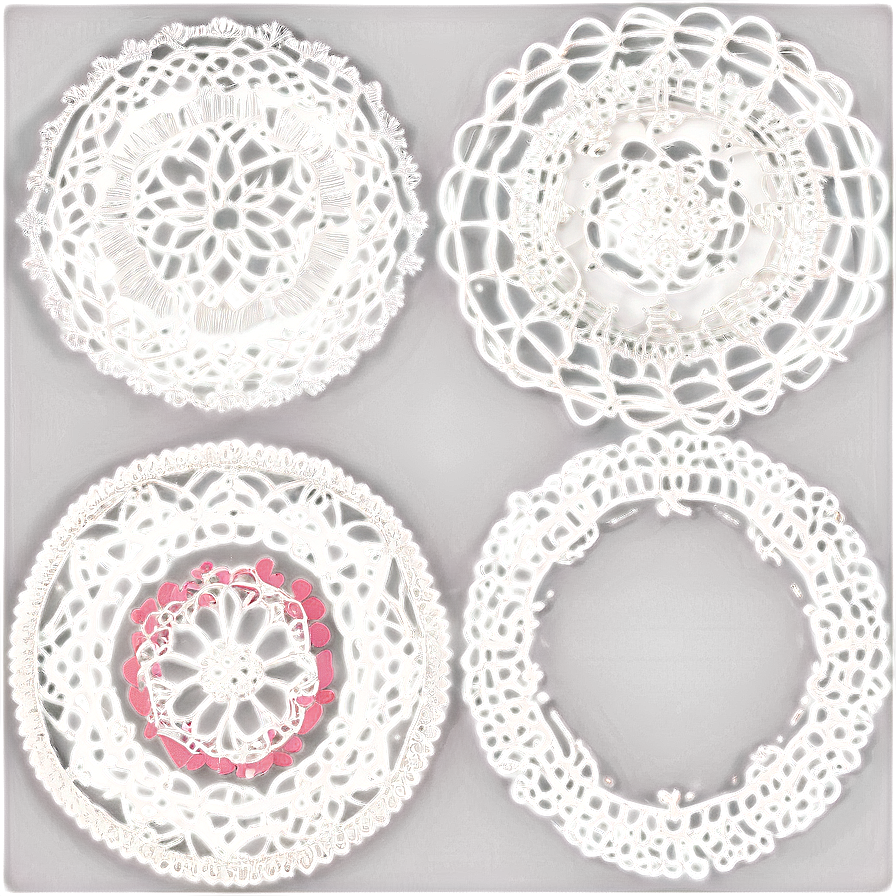 Handcrafted Doily Selection Png 96 PNG Image