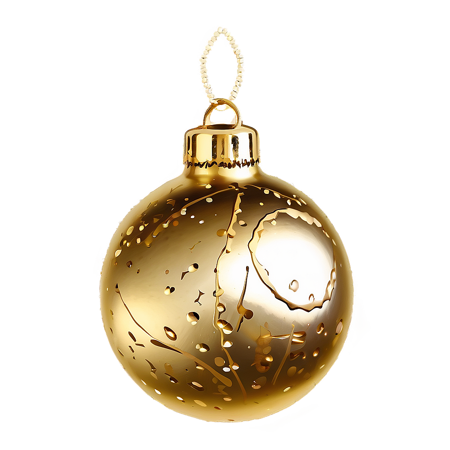 Handcrafted Gold Christmas Decor Png Lwj PNG Image