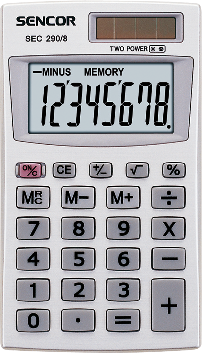 Handheld Calculator Displaying Numbers PNG Image