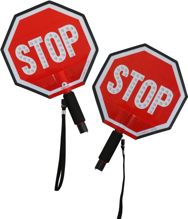 Handheld L E D Stop Signs PNG Image