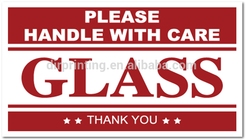 Handle With Care Glass Label PNG Image