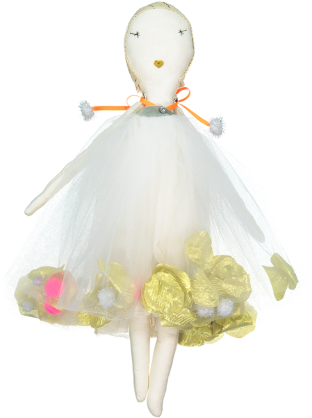 Handmade Fabric Angel Doll PNG Image