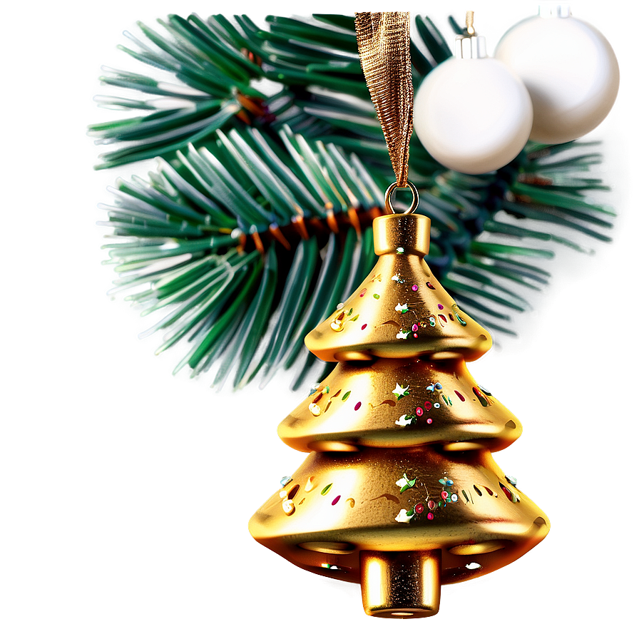 Handmade Gold Christmas Tree Decorations Png 06282024 PNG Image