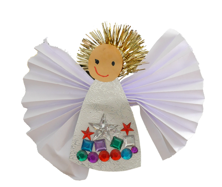 Handmade Paper Angel Decoration PNG Image