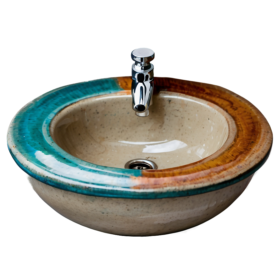 Handmade Pottery Sink Png 05242024 PNG Image