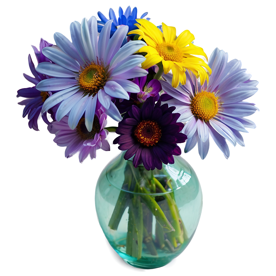 Handpicked Flowers In Vase Png Wsj38 PNG Image