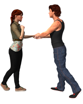 Handshake Greeting Between Manand Woman PNG Image