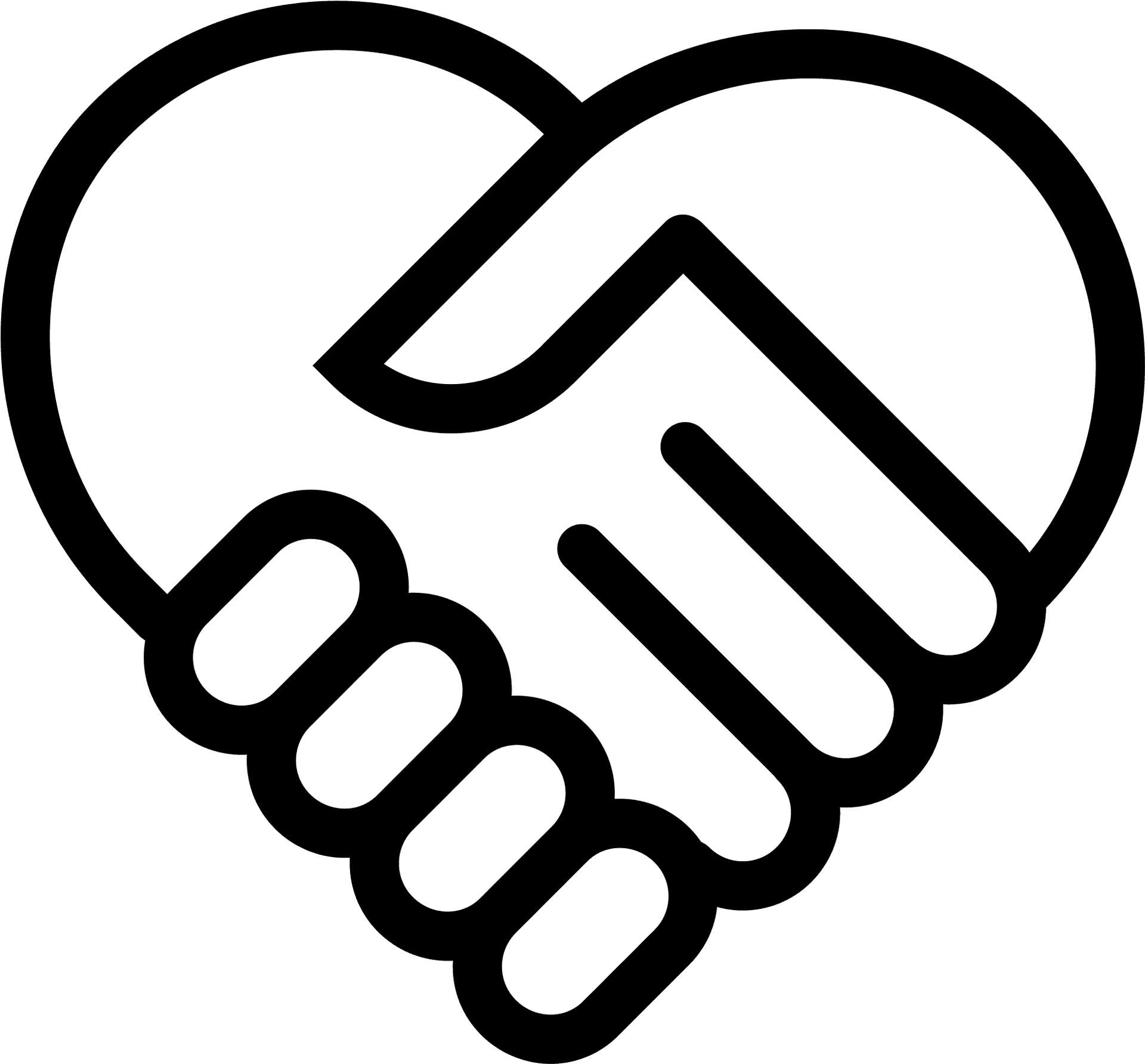 Handshake Heart Clipart PNG Image