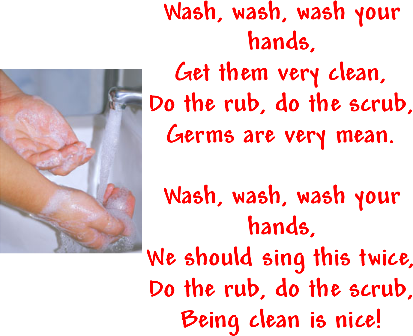 Handwashing Song Reminder PNG Image