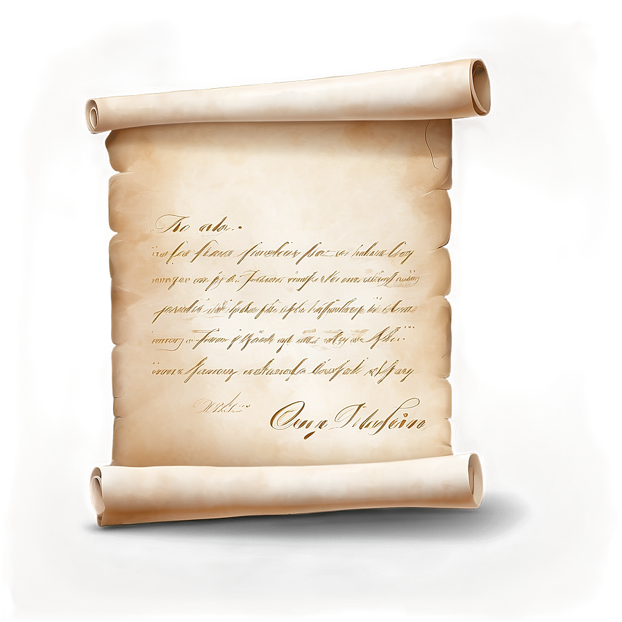 Handwritten Letter Scroll Png Qag PNG Image