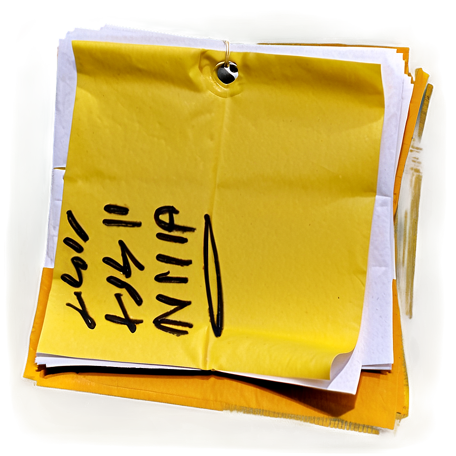 Handwritten Post It Png Bwe PNG Image