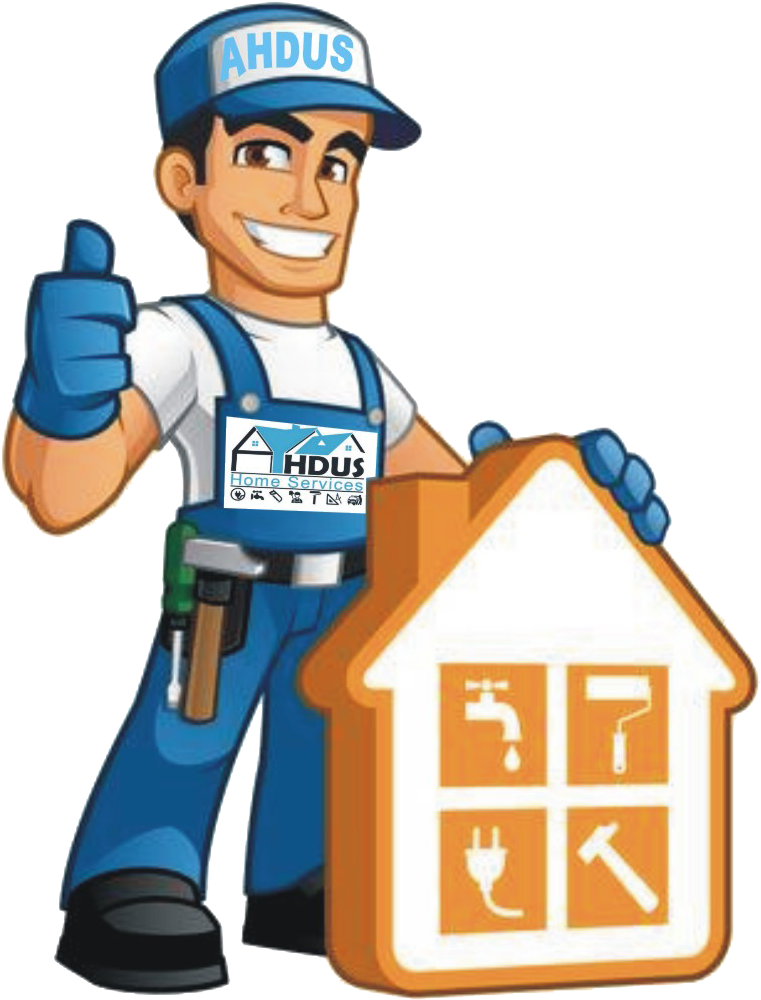 Handyman Character Promoting Home Services PNG Image