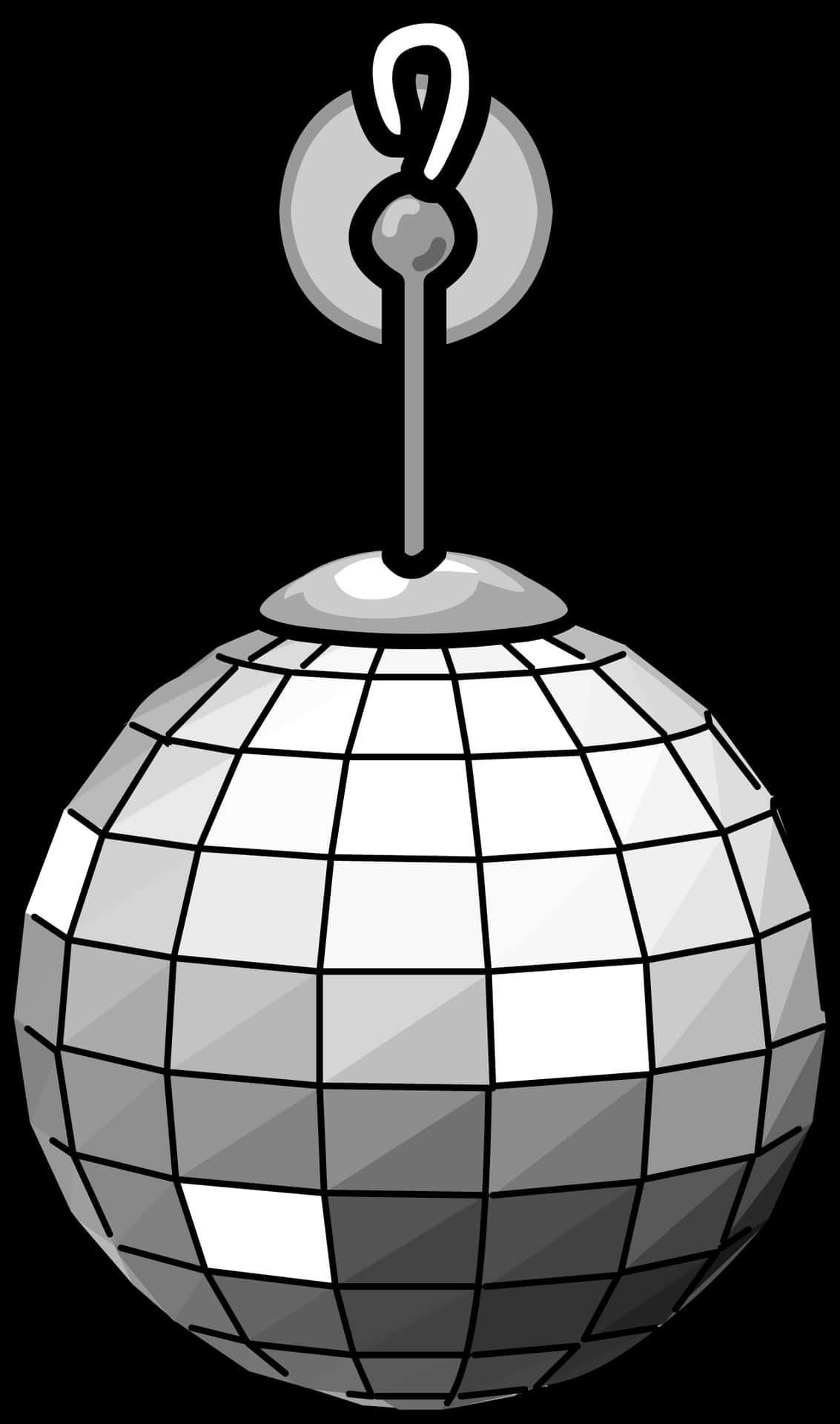 Hanging Disco Ball Vector PNG Image