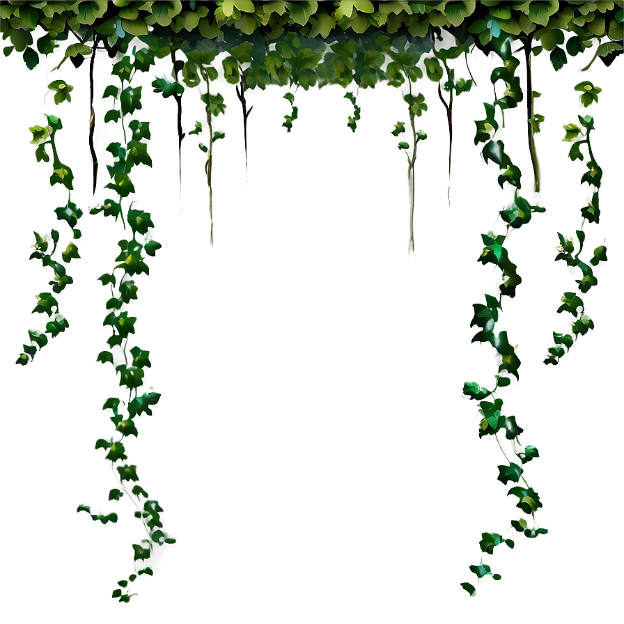 Hanging Green Vines PNG Image