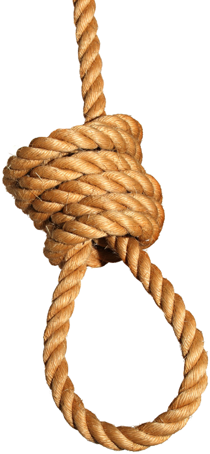 Hanging Noose Rope Knot PNG Image