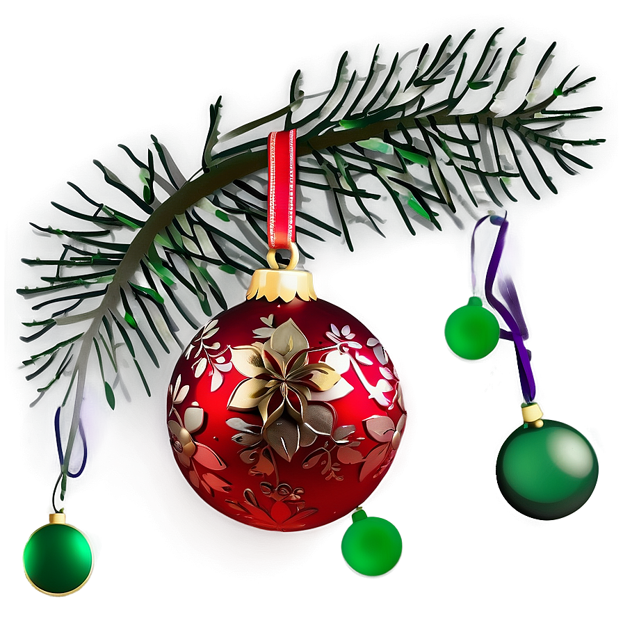 Hanging Red Ornament Png Pqy PNG Image