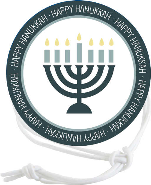 Hanukkah Menorah Celebration Tag PNG Image