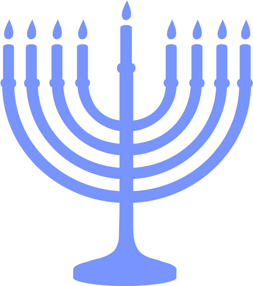 Hanukkah Menorah Graphic PNG Image