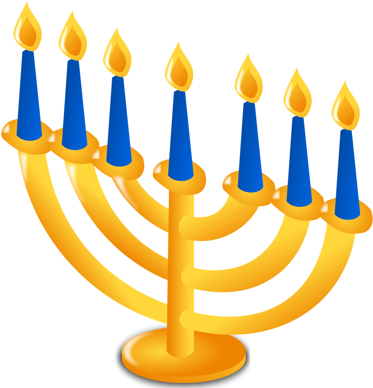 Hanukkah Menorah Illustration PNG Image