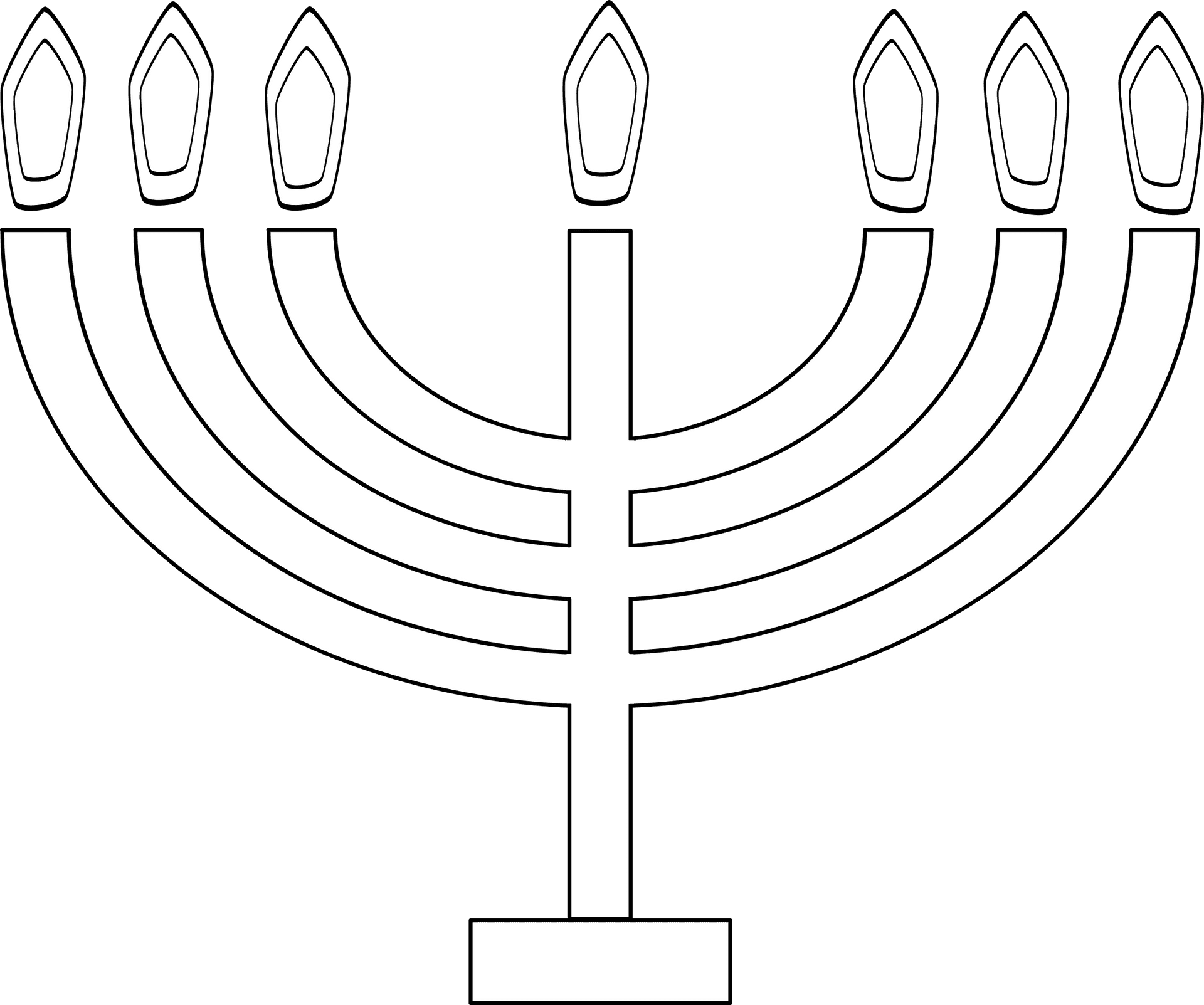 Hanukkah Menorah Illustration PNG Image