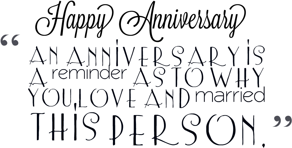 Happy Anniversary Love Reminder Quote PNG Image