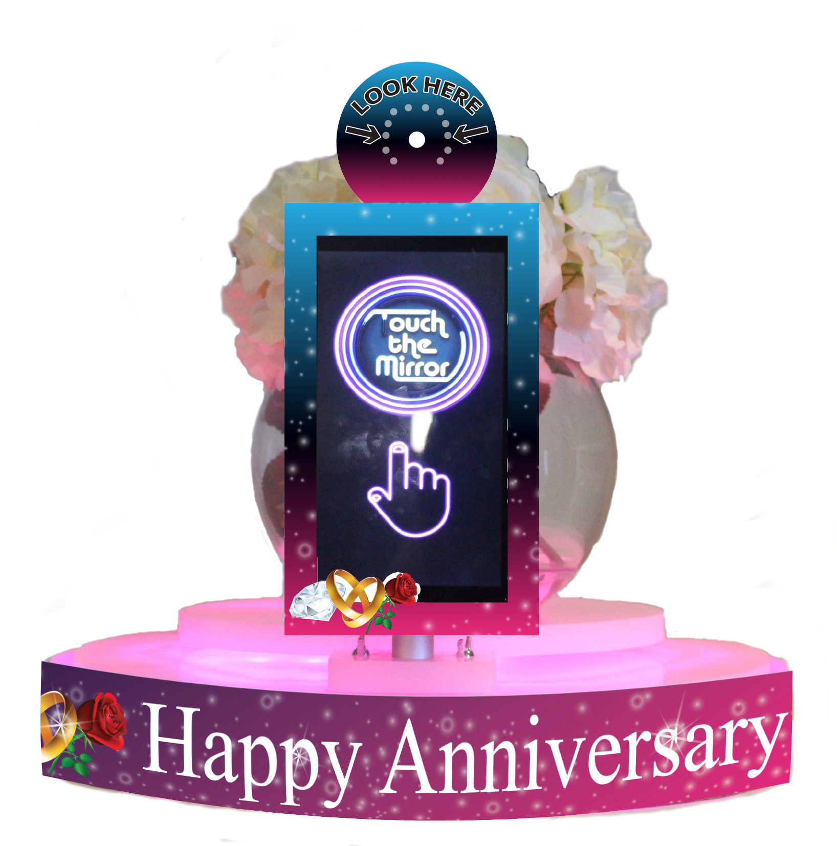 Happy Anniversary Photo Booth Prop PNG Image