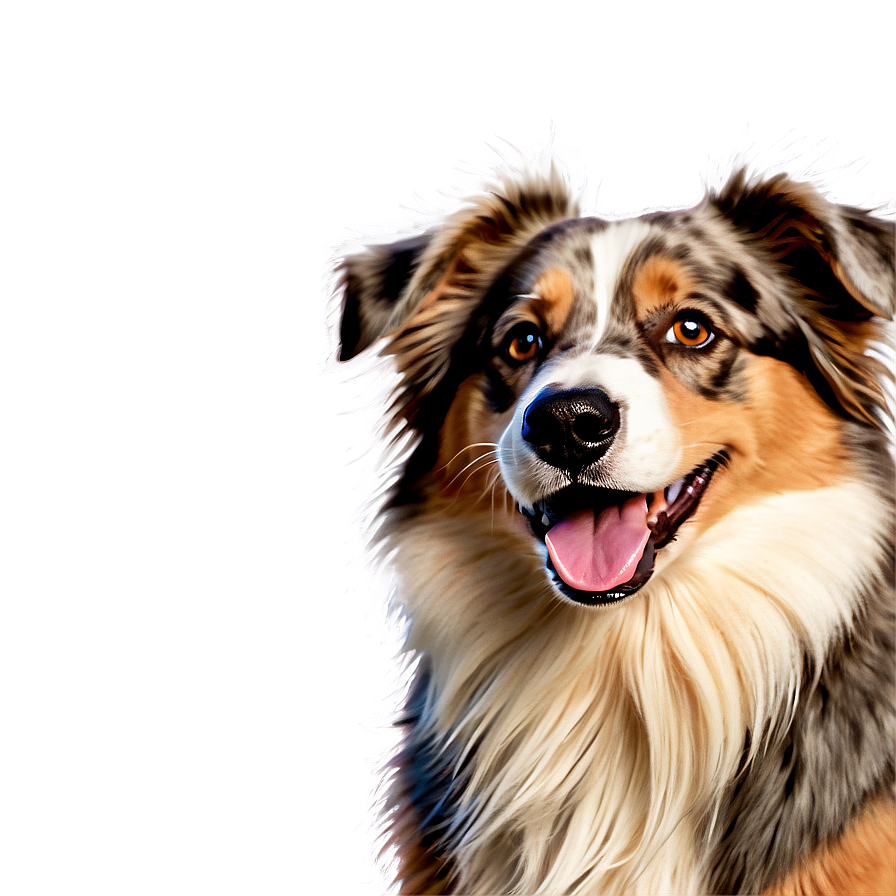 Happy Australian Shepherd Png Qjq PNG Image