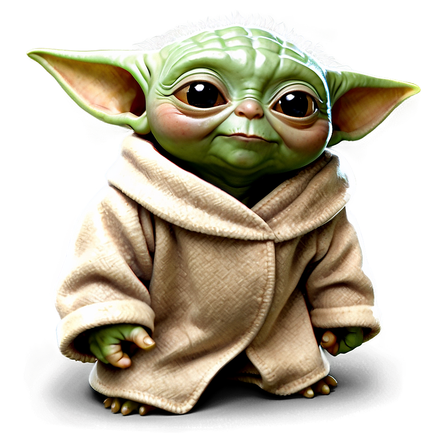 Happy Baby Yoda Png Pev78 PNG Image