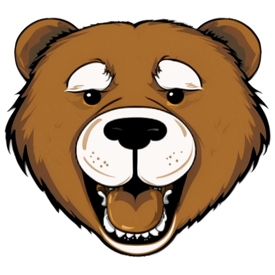 Happy Bear Face Graphic Png 06292024 PNG Image